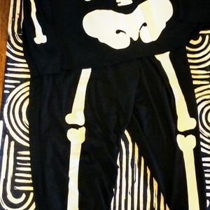 Celebrate It Black and White Glow In The Dark Skeleton Pajama Set